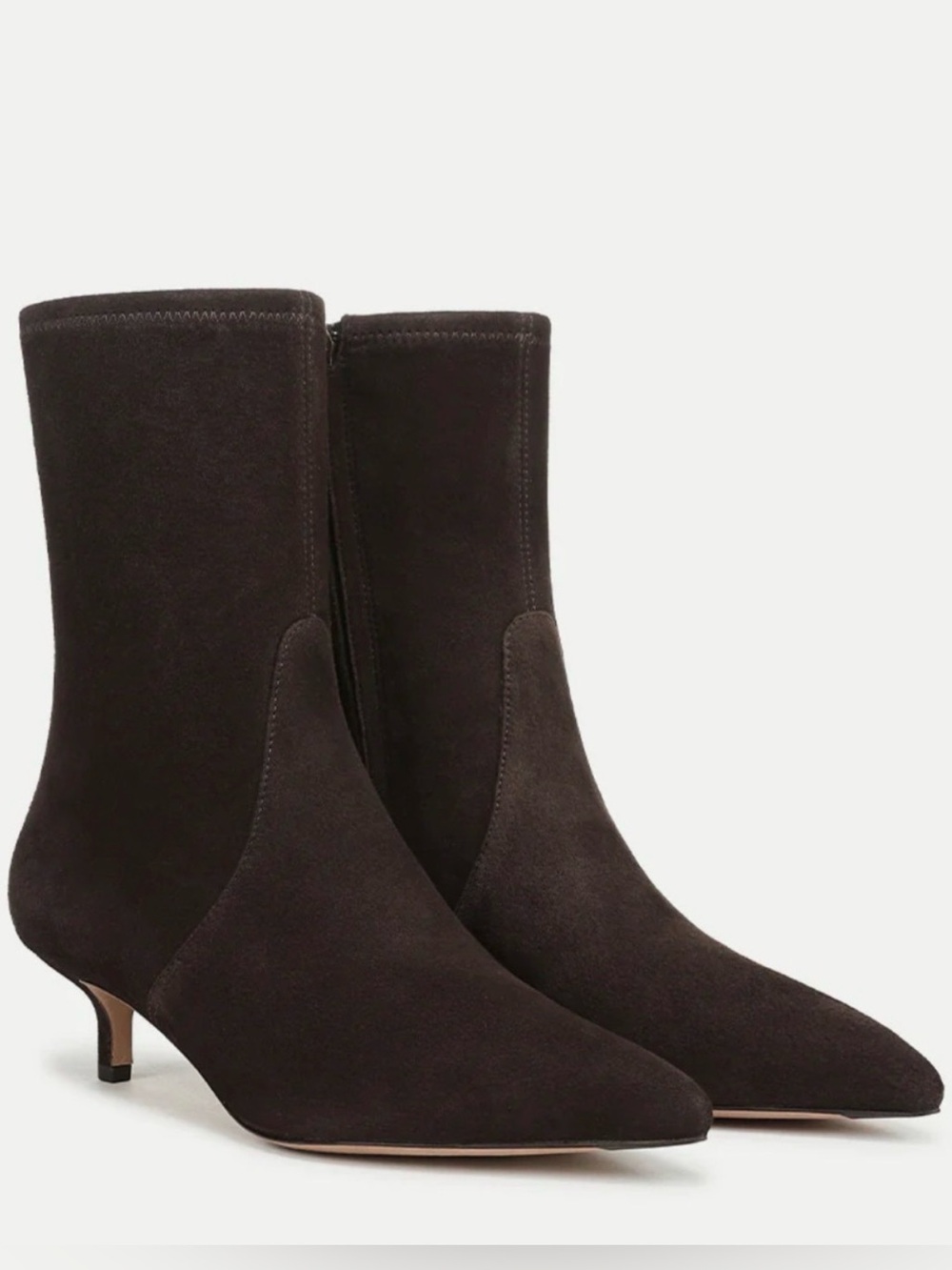 Veronica beard brown suede kitten heel boots size 8 new no box